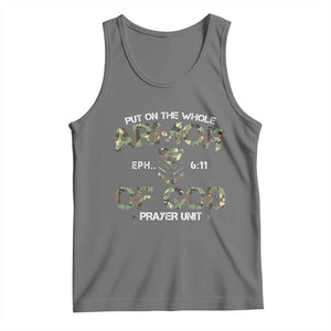 Put On The Whole Armor Of God Prayer Unit Tank Top Ephesians 6:11 Christian Army TS11 Black Heather Print Your Wear