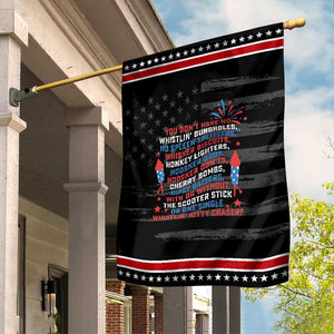 Funny You Dont Have No Whistlin Bungholes Garden Flag USA Flag 4th Of July TS11 Distressed Black Red Print Your Wear