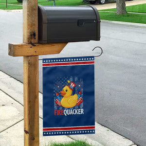 Funny 4th of July Duck Firequacker Garden Flag Patriotic Vintage American Flag TS11 Classic Blue Red Print Your Wear