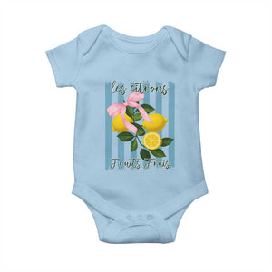 Funny Les Citrons Fruits Frais Baby Onesie Summer Lemon Tropical Coquette TS11 Light Blue Print Your Wear