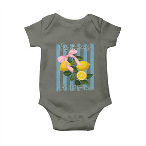Funny Les Citrons Fruits Frais Baby Onesie Summer Lemon Tropical Coquette TS11 Military Green Print Your Wear
