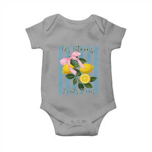 Funny Les Citrons Fruits Frais Baby Onesie Summer Lemon Tropical Coquette TS11 Sport Gray Print Your Wear