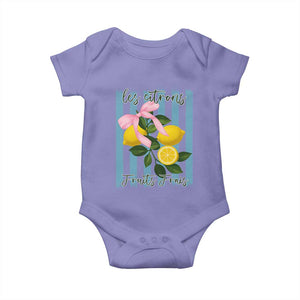 Funny Les Citrons Fruits Frais Baby Onesie Summer Lemon Tropical Coquette TS11 Violet Print Your Wear