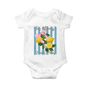 Funny Les Citrons Fruits Frais Baby Onesie Summer Lemon Tropical Coquette TS11 White Print Your Wear