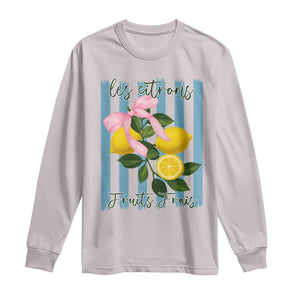 Funny Les Citrons Fruits Frais Long Sleeve Shirt Summer Lemon Tropical Coquette TS11 Ice Gray Print Your Wear