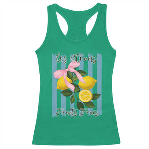 Funny Les Citrons Fruits Frais Racerback Tank Top Summer Lemon Tropical Coquette TS11 Irish Green Print Your Wear