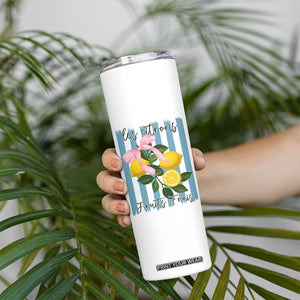 Funny Les Citrons Fruits Frais Skinny Tumbler Summer Lemon Tropical Coquette TS11 Print Your Wear