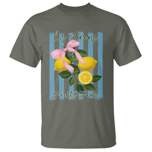 Funny Les Citrons Fruits Frais T Shirt Summer Lemon Tropical Coquette TS11 Military Green Print Your Wear