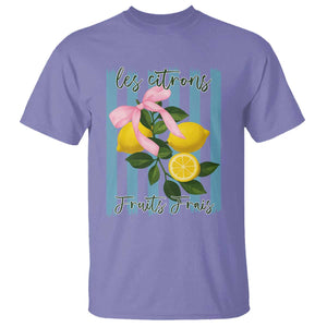Funny Les Citrons Fruits Frais T Shirt Summer Lemon Tropical Coquette TS11 Violet Print Your Wear