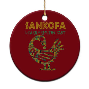 Sankofa Learn From The Past Ceramic Ornament African Bird Black History Akan Pattern TS11 1pc Red Print Your Wear