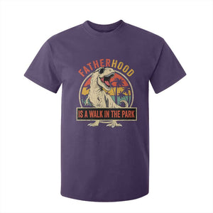 Fatherhood Is A Walk In The Park Dinosaur Dad T Shirt For Kid TS11 Purple Print Your Wear