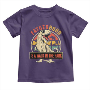 Fatherhood Is A Walk In The Park Dinosaur Dad Toddler T Shirt TS11 Purple Print Your Wear