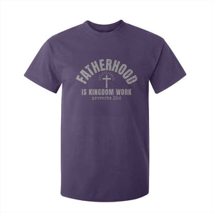 Fatherhood Is Kingdom Work T Shirt For Kid Christian Dad Father's Day TS11 Purple Print Your Wear
