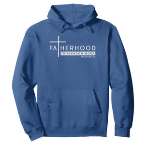 Fatherhood Is Kingdom Work Hoodie Christian Dad TS11 Royal Blue Print Your Wear