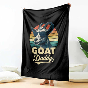Goat Daddy Throw Blanket Funny Goat Father Retro Vintage TS11 Print Your Wear