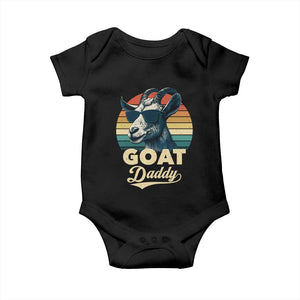 Goat Daddy Baby Onesie Funny Goat Father Retro Vintage TS11 Black Print Your Wear