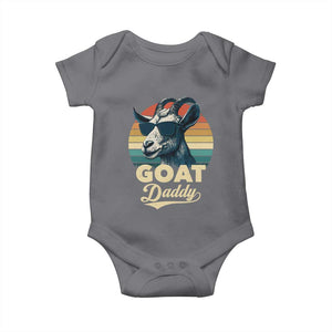 Goat Daddy Baby Onesie Funny Goat Father Retro Vintage TS11 Charcoal Print Your Wear