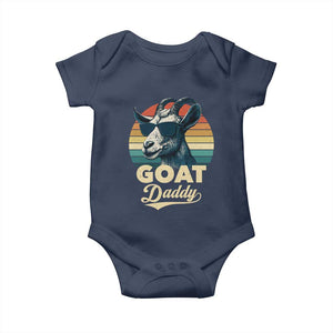 Goat Daddy Baby Onesie Funny Goat Father Retro Vintage TS11 Navy Print Your Wear