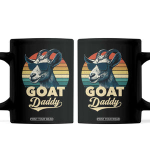 Goat Daddy Coffee Mug Funny Goat Father Retro Vintage TS11 Black Print Your Wear