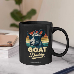 Goat Daddy Coffee Mug Funny Goat Father Retro Vintage TS11 Print Your Wear