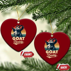 Goat Daddy Ceramic Ornament Funny Goat Father Retro Vintage TS11 Print Your Wear