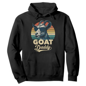 Goat Daddy Hoodie Funny Goat Father Retro Vintage TS11 Black Print Your Wear