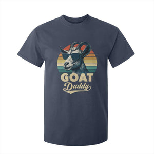 Goat Daddy T Shirt For Kid Funny Goat Father Retro Vintage TS11 Navy Print Your Wear