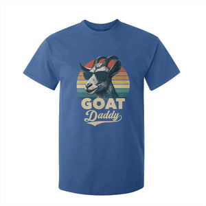 Goat Daddy T Shirt For Kid Funny Goat Father Retro Vintage TS11 Royal Blue Print Your Wear