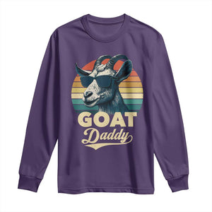 Goat Daddy Long Sleeve Shirt Funny Goat Father Retro Vintage TS11 Purple Print Your Wear