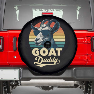 Goat Daddy Spare Tire Cover Funny Goat Father Retro Vintage TS11 Black Print Your Wear