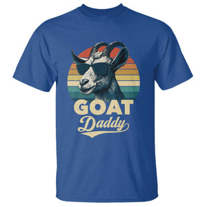 Goat Daddy T Shirt Funny Goat Father Retro Vintage TS11 Royal Blue Print Your Wear