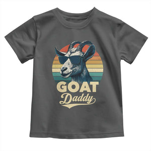 Goat Daddy Toddler T Shirt Funny Goat Father Retro Vintage TS11 Dark Heather Print Your Wear
