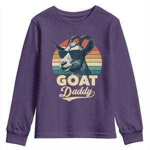 Goat Daddy Youth Sweatshirt Funny Goat Father Retro Vintage TS11 Purple Print Your Wear