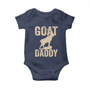 Goat Daddy Baby Onesie Funny Goat Father Vintage TS11 Navy Print Your Wear
