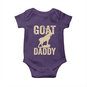 Goat Daddy Baby Onesie Funny Goat Father Vintage TS11 Purple Print Your Wear