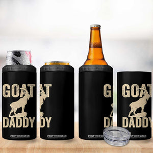 Goat Daddy 4 in 1 Can Cooler Tumbler Funny Goat Father Vintage TS11 Print Your Wear