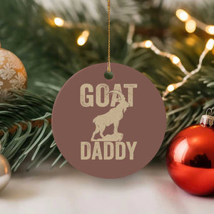 Goat Daddy Ceramic Ornament Funny Goat Father Vintage TS11 1pc Mocha Print Your Wear