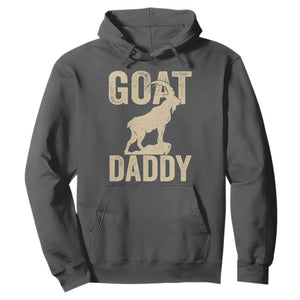 Goat Daddy Hoodie Funny Goat Father Vintage TS11 Dark Heather Print Your Wear