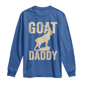 Goat Daddy Long Sleeve Shirt Funny Goat Father Vintage TS11 Royal Blue Print Your Wear