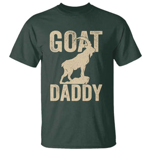 Goat Daddy T Shirt Funny Goat Father Vintage TS11 Dark Forest Green Print Your Wear