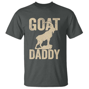 Goat Daddy T Shirt Funny Goat Father Vintage TS11 Dark Heather Print Your Wear