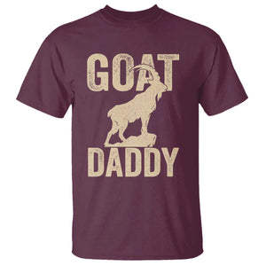 Goat Daddy T Shirt Funny Goat Father Vintage TS11 Maroon Print Your Wear