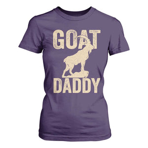 Goat Daddy T Shirt For Women Funny Goat Father Vintage TS11 Purple Print Your Wear