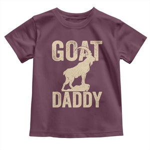 Goat Daddy Toddler T Shirt Funny Goat Father Vintage TS11 Maroon Print Your Wear