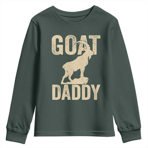 Goat Daddy Youth Sweatshirt Funny Goat Father Vintage TS11 Dark Forest Green Print Your Wear