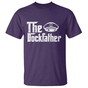 The Dockfather T Shirt Funny Boat Captain Dad Boating Humor Father's Day TS11 Purple Print Your Wear