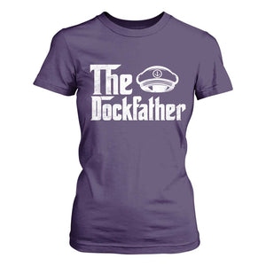 The Dockfather T Shirt For Women Funny Boat Captain Dad Boating Humor Father's Day TS11 Purple Print Your Wear