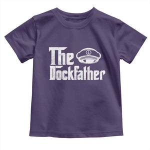 The Dockfather Toddler T Shirt Funny Boat Captain Dad Boating Humor Father's Day TS11 Purple Print Your Wear