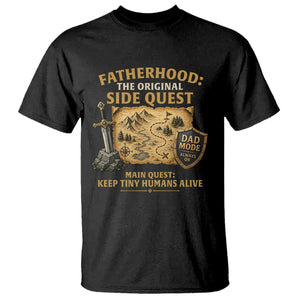 RPG Dad T Shirt Fatherhood The Original Side Quest Dad Mode D20 Tabletop Games TS11 Black Print Your Wear
