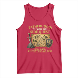 RPG Dad Tank Top Fatherhood The Original Side Quest Dad Mode D20 Tabletop Games TS11 Red Print Your Wear